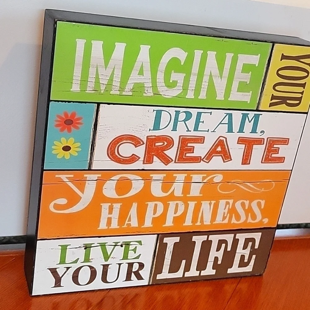 Wall Hanging Square Motivational Decoration 8x8